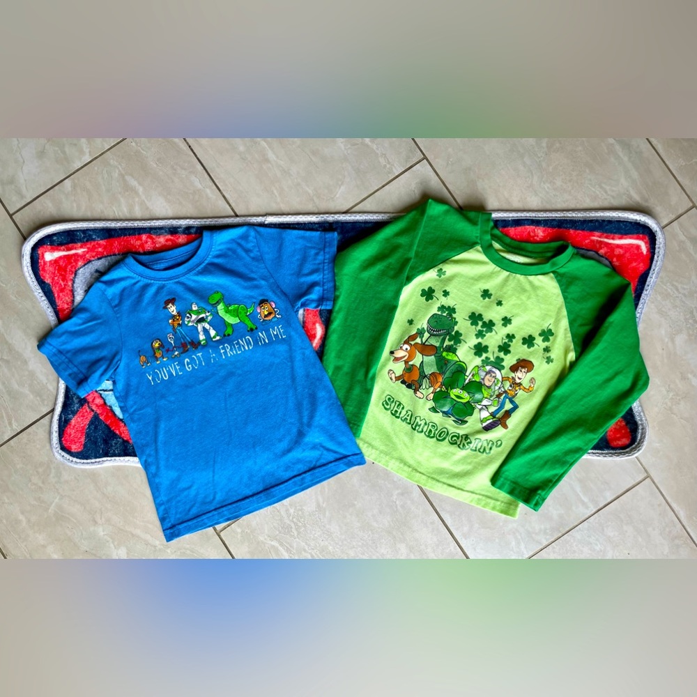 St. Patrick’s day shirt never worn with a bonus Toy Story shirt!